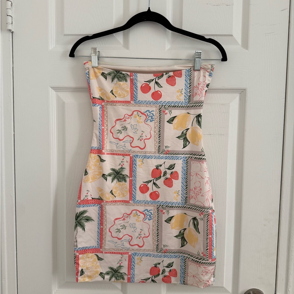 Beginning Boutique Strapless Patchwork Dress - Mu… - image 1